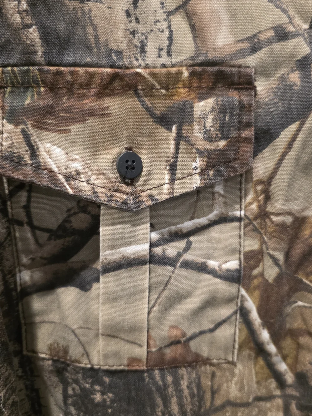Realtree AP Camo Mens Long Sleeve Button Outdoors Hunting  2XL Gorpcore